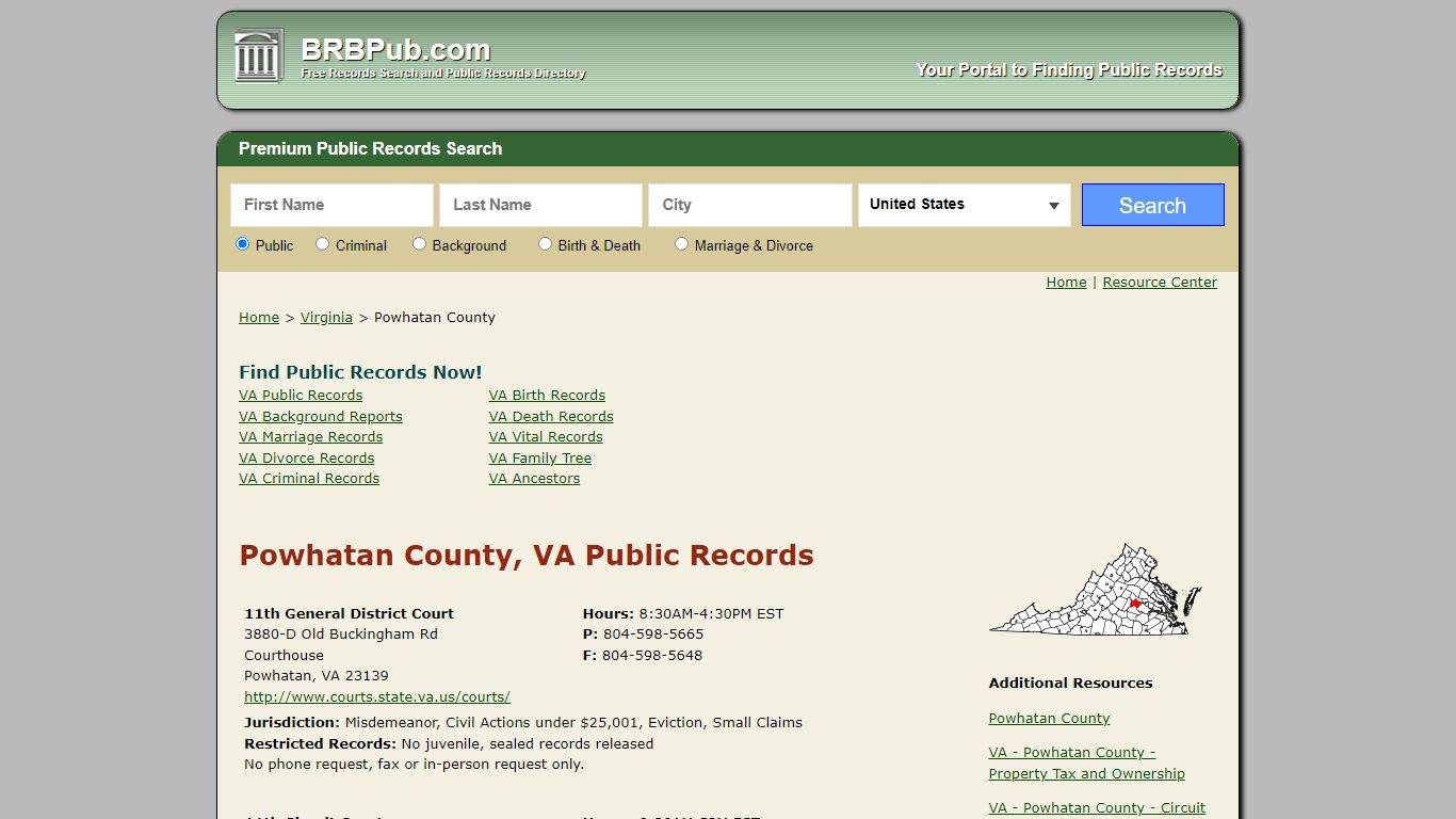 Powhatan County Public Records | Search Virginia Government Databases
